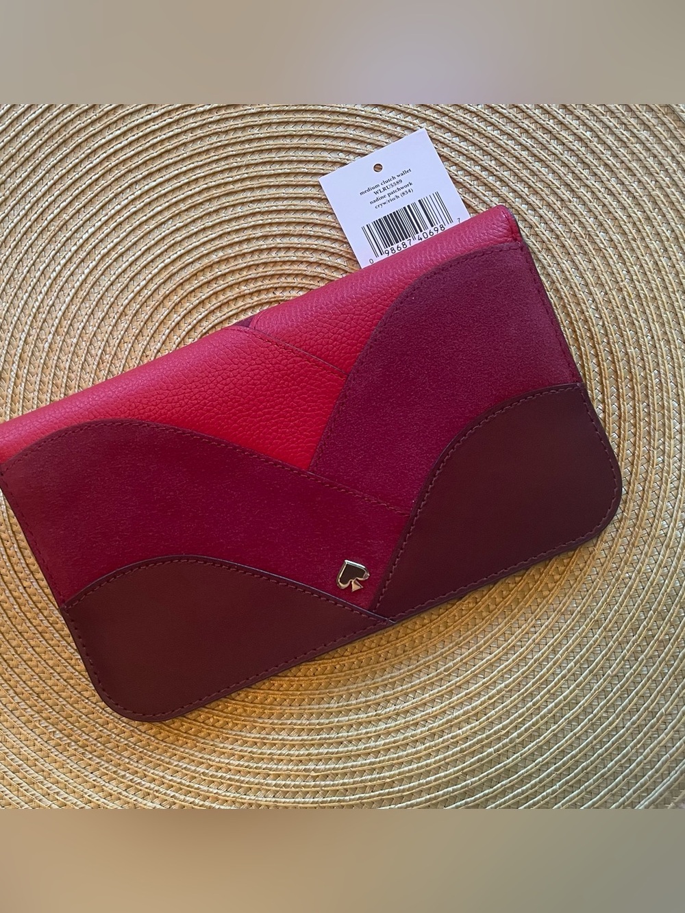 NWT~KATE SPADE~Nadine Patchwork Medium Clutch Wallet